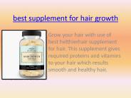 best supplement for hair growth