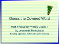 Guess the Covered Word PowerPoint PPT Presentation