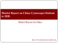 Market Report on China Cystoscopes Outlook to 2020 PowerPoint PPT Presentation
