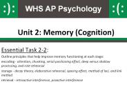 Unit 2: Memory (Cognition)