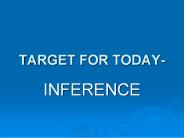 TARGET FOR TODAY-