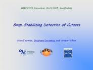 Snap-Stabilizing Detection of Cutsets