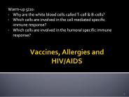 Vaccines, Allergies and HIV/AIDS
