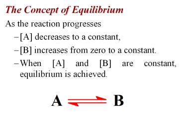 The Concept of Equilibrium