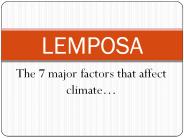The 7 major factors that affect climate