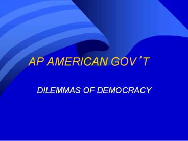 AP AMERICAN GOV