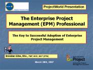 The Enterprise Project Management (EPM) Professional