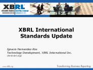 XBRL International Standards Update