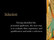 Selection