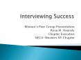 Interviewing Success PowerPoint PPT Presentation