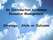 An Introduction to Human Resource Management
