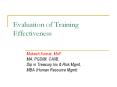 Evaluation of Training Effectiveness PowerPoint PPT Presentation