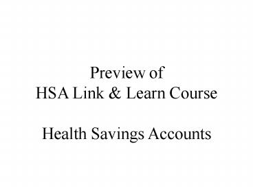 Preview of HSA Link