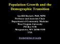 Population Growth and the Demographic Transition PowerPoint PPT Presentation