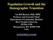 Population Growth and the Demographic Transition