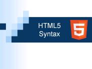 HTML5 Syntax