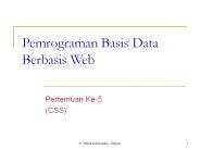 Pemrograman Basis Data Berbasis Web