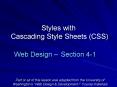 Styles with Cascading Style Sheets (CSS) PowerPoint PPT Presentation