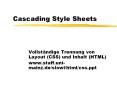 Cascading%20Style%20Sheets PowerPoint PPT Presentation