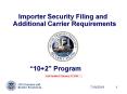 Importer%20Security%20Filing%20and%20Additional%20Carrier%20Requirements PowerPoint PPT Presentation