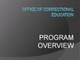 OFFICE OF CORRECTIONAL EDUCATION PowerPoint PPT Presentation