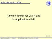 A style checker for JAVA and