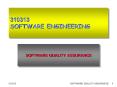 SOFTWARE QUALITY ASSURANCE PowerPoint PPT Presentation