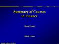 Summary of Courses in Finance  (State Exam) PowerPoint PPT Presentation
