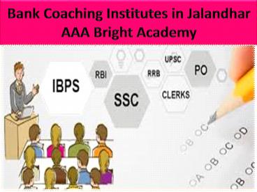 Bank Coaching Institutes in Jalandhar (2)