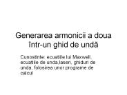 Generarea armonicii a doua 