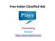 Free Indian Classified Ads