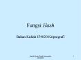 Fungsi Hash PowerPoint PPT Presentation