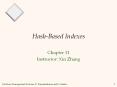 Hash-Based Indexes PowerPoint PPT Presentation