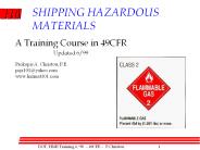 SHIPPING HAZARDOUS MATERIALS