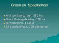 Groen en Speelbeheer PowerPoint PPT Presentation
