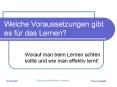 Welche Voraussetzungen gibt es f PowerPoint PPT Presentation