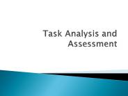 Task Analysis and Assessment