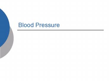 Blood Pressure