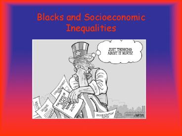 Blacks and Socioeconomic Inequalities