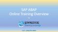 SAP HANA Online Training Overview PowerPoint PPT Presentation