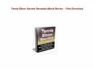 Tennis Elbow Secrets Revealed eBook Review  - Free Download