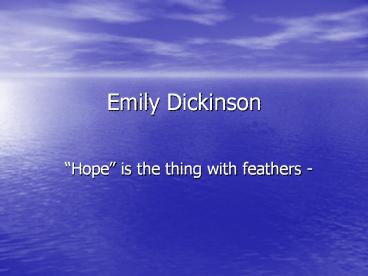 Emily Dickinson