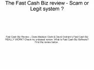 Fast Cash Biz Software Review - Is it Scam?