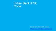 Indian Bank IFSC Code