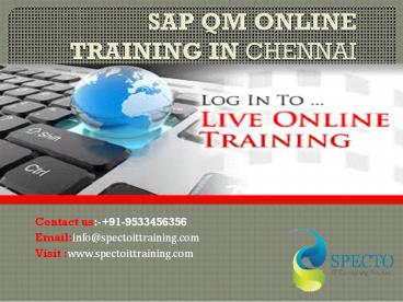 sap qm online training in chennai