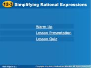 Simplifying Rational Expressions