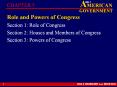 Role and Powers of Congress PowerPoint PPT Presentation