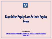 St Louis Payday Loans