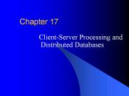 Client-Server Processing and