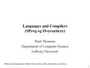 Languages and Compilers (SProg og Overs